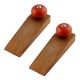 2 Pieces Orange Black Crackle Wooden Door Stopper